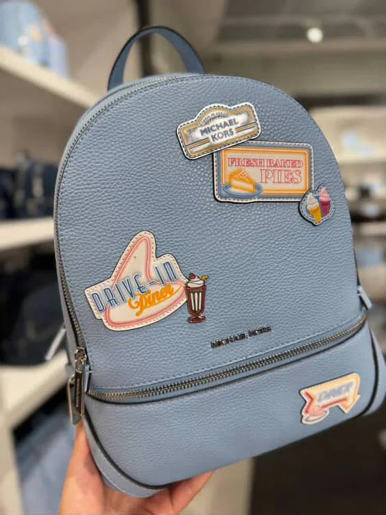 Mochila Md Zip Backpack Celeste Claro